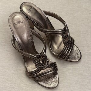 Alexandre Birman Metallic Bronze Knotted Strap Heeled Sandals size 41